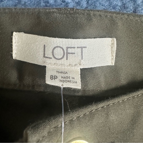 Loft Petites NWT Olive Green Marisa Skinnny Pants with Zippers Size 8P - Picture 6 of 11